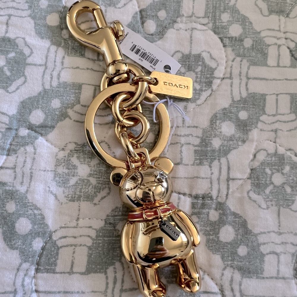 Coach 3D Bear Charm NWT